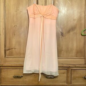 Elegant Peach Strapless Dress